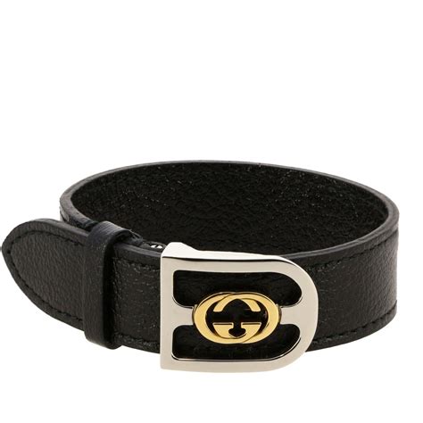 Gucci Bracciale in Pelle Lucida Col. Nero 